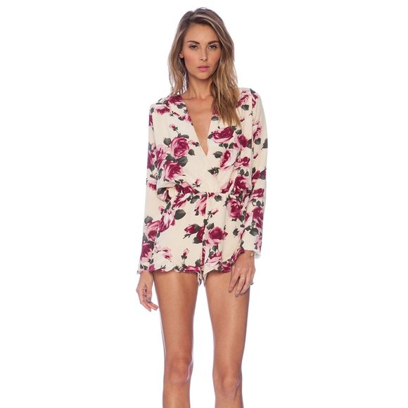 159 STONE COLD FOX Floral Love Jumper Silk Romper XS/S - Picture 2 of 16